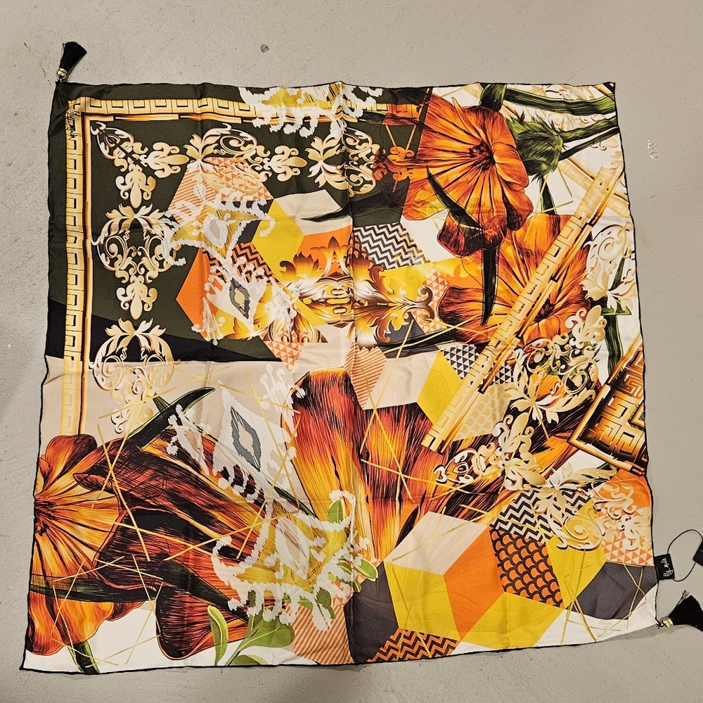 Silk Scarf with tassles